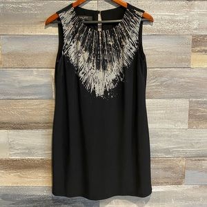 Nine West tribal black beaded chest sheath dress 8